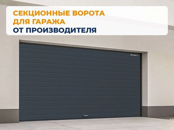 Секционные ворота 2500х2300 мм антрацитовые DoorHan RSD02, saransk.doorhan.ru