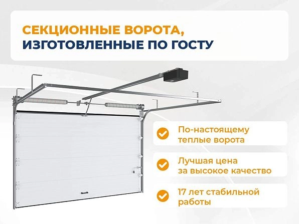 Секционные ворота 2500х2100 мм белые DoorHan RSD02, saransk.doorhan.ru